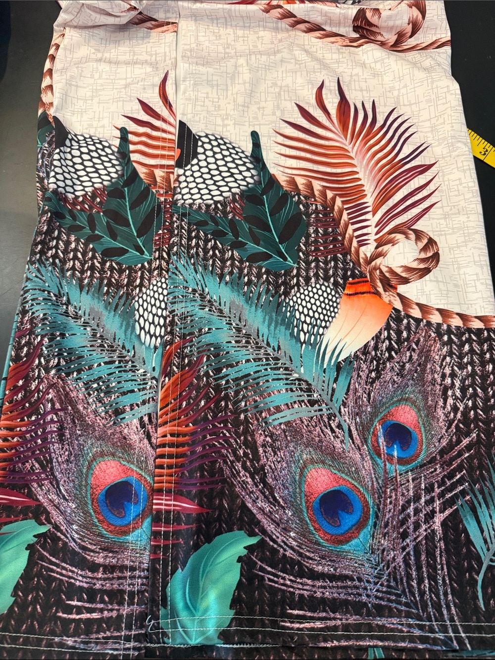 CBR SPAGHETTI STRAP Peacock Tropical Print Maxi Dress NWT SIZE LG - Picture 10 of 10